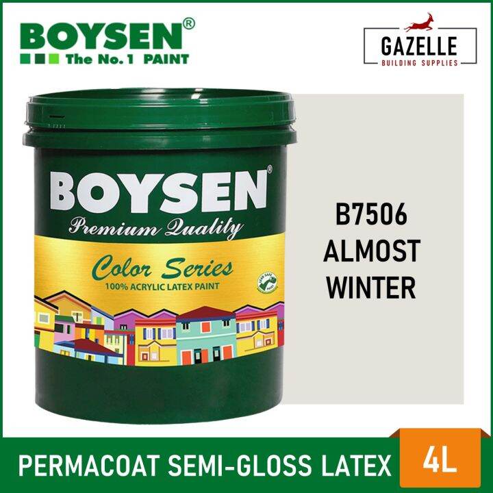 Boysen Color Series Permacoat SemiGloss Latex Almost Winter B7506