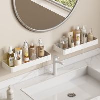 【LZ】▼❈  Prateleira de armazenamento do banheiro de alumínio fixado na parede do chuveiro rack armazenamento organizador branco prateleiras canto toalete shampoo cosméticos titular