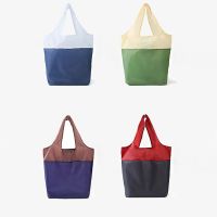 ESFDGL แบบพกพาได้ ใช้ซ้ำได้ ถุงผ้า จุได้มาก ถุงเก็บสัมภาระ กันน้ำกันน้ำได้ กระเป๋าถือสะพายไหล่ กระเป๋าช้อปปิ้งพับได้ กระเป๋าโท้ท ถุงอีโค