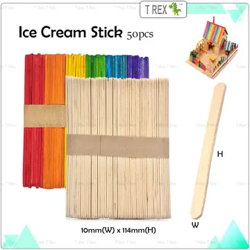 50pcs/lot Ice Cream Stick Colorful Kids Hand Crafts Toy Art DIY