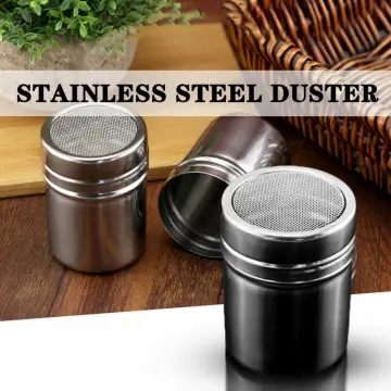 Fypo Stainless Steel Chocolate Sugar Shaker Coffee Dusters Cocoa