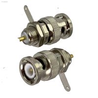 ☈❧✳  1pcs Connector BNC Plug Male Bulkhead Nut Solder Pancel Mount Wire Terminals Straight RF Coaxial Adapter New