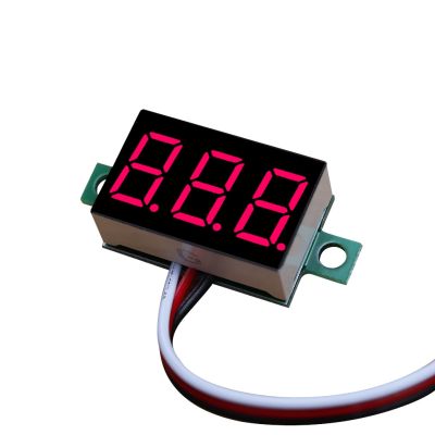 【LZ】☍  2 fios 0 36 polegadas LED voltímetro digital para motocicleta carro Volt Tester Detector