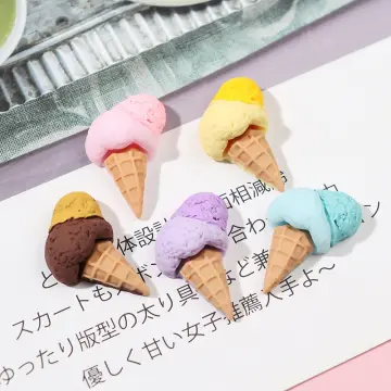 Cartoon Kawaii Ice Cream Cup Resin Charms For Jewelry Making Cute