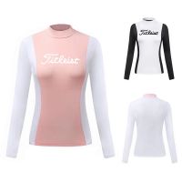 ★New★ [Titleist] เสื้อยืดโปโล แขนยาว ระบายอากาศ ดูดซับเหงื่อ แบบแห้งเร็ว สําหรับผู้หญิง