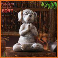 SDRT Zen Vibe พื้นที่เล่นโยคะสำหรับบ้านโต๊ะกลางเตียงดอกไม้ตุ๊กตาสร้อยข้อมือเงินหินเรซิ่นสำหรับสัตว์เลี้ยงสุนัขรูปปั้นตกแต่งสวน