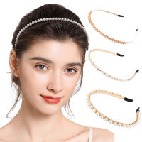 New Big Pearl Hairbands Elastic Rhinestone Women Bow Hair Hoops Head Bands Girls Hair Accessories Fashion Headband Jewelry