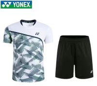 Yonex เสื้อชุดกีฬาแบดมินตันเกาหลีแห้งเร็วสำหรับทั้งหญิงและชายเสื้อผ้าแข่งกีฬาชุดกีฬาเทนนิสฤดูร้อน