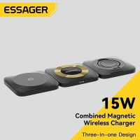 Essager 3 in 1 Suction 15W Wireless Charger Stand Fast Charging Dock Station For  Apple Watch 8 7 AirPods