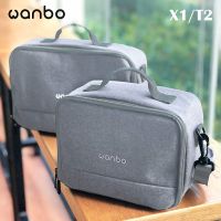 fyjhPortable Projector Storage Case for Mini Projectors Wanbo Projector Case Carrying Bag for Wanbo X1/T2 Series w/ Adjustable Strap