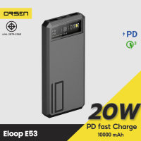 [มีของพร้อมส่ง] Orsen E53 แบตสำรอง 10000mAh QC 3.0 PD 20W Power Bank ชาร์จเร็ว Fast Quick Charge ของแท้ Orsen Power Bank พาเวอร์แบงค์ เพาเวอร์แบงค์ แบตเตอรี่สำรอง สำหรับ iPh