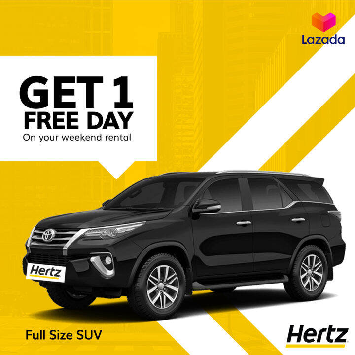Fullsize SUV 2+1 Free Day Weekend Car Rental Toyota Fortuner Nissan