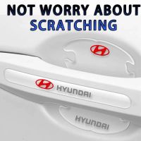 【Hyundai】 4/8Pcs Universal Car Door Protector Sticker Car Door Handle Anti-Scratch Sticker Durable Silicone Protective Film Car Accessaries