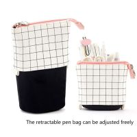 【CW】 Stand Up Pencil Holder Telescopic Pencil Case Pen Box Stationery Pouch Bag