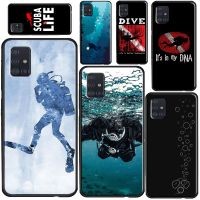 ✟✹ Scuba Diver Diving Phone Case For Samsung A72 A52 A42 A32 A12 A10 A20S A30 A50 A70 A20e A21S A11 A41 A51 A71