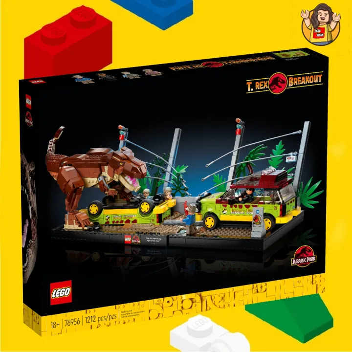 𝘗𝘓𝘖𝘠𝘉𝘙𝘐𝘊𝘒 Lego 76956 T Rex Breakout Jurassic World Th 3114