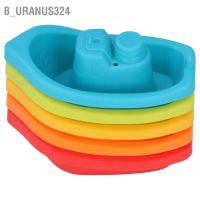 B uranus324 Bath Tub Stacking Boat Toy Different Colors Floating Tipping Educational Baby Toys