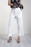 QueenCows กางเกงหลังคลอด Renn Wide Leg  (White)