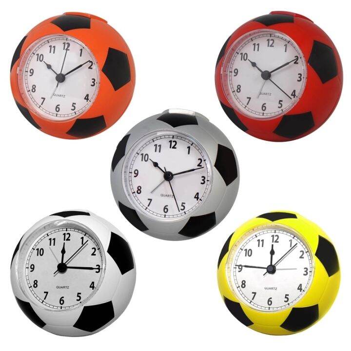 {hot} Mini Desktop Alarm Clock Novel Soccer Ball Alarm Clocks for Boys Football Fans G99A