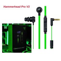 Razer Hammerhead Pro หูฟัง V2พร้อมไมโครโฟนชุดหูฟังสำหรับนักเล่นเกมหูฟังเกมหูฟังมีสายคุณภาพสูง