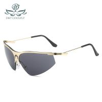 2023 New Fashion Semi-Rimless Sunglasses Men Women Luxury PC Colorful Lens Alloy Metal Frame Travel Hiking Style Eyewear UV400