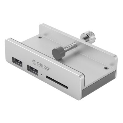 ORICO คลิป MH2AC-U3ประเภท USB ฮับ3.0อะลูมินัมอัลลอยภายนอกช่องเสียบหลายบัตร TF อะแดปเตอร์แยก USB สำหรับแล็ปท็อปเดสก์ท็อป Feona