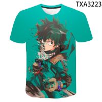 ผู้ชาย ผู้หญิง เด็ก My Hero Academia Boku No Hero Academia แฟชั่น 3D พิมพ์เสื้อยืด Casual Boy Girl Cool Top เสื้อยืด XS-5XL