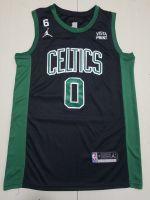 ผู้ชาย Jayson Tatum #0สีดำบอสตันเซลติกส์2021/22 Swingman Jersey Icon Edition เสื้อบาสเกตบอล Salute To Bill Russell