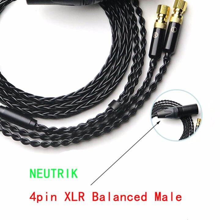 HiEnd 4 pin XLR Balanced Silver Plated Upgrade Cable for SUNDARA he400i he400s HE560 Headphones