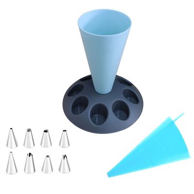 【hot】 Piping Rack Pastry Holder Filling Icing Nozzle Decorating Tips Baking Accessories