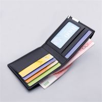 Wallet for Men Black/white Business Card Holder Case Short Purse Man ID/photo Holder 2022 Money Bag Wallets