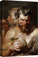 ศิลปะบนผืนผ้าใบสำหรับติดกำแพง1ชิ้น-ภาพวาดสีน้ำมันของสอง Satyrs โดยปีเตอร์ Rubens Paul ใน1618-19-สไตล์บาร็อค-ศิลปะบ้านสมัยใหม่,ตกแต่งผนัง,แขวนได้ในห้องนั่งเล่น,ห้องนอนและสำนักงาน