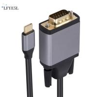 LFYE5L สายต่อขยายหน้าจอ อะแดปเตอร์ Type-C เป็น VGA อลูมิเนียมอัลลอยด์ 3.1 Type-C ตัวแปลงความละเอียดสูง ใช้งานง่ายๆ 1080P สำหรับจอภาพ/โปรเจคเตอร์/ทีวี/แล็ปท็อป