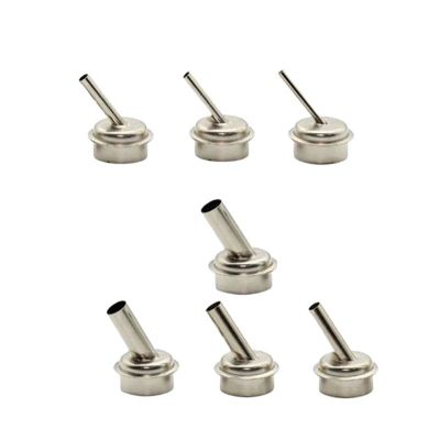 7pcs 45 Degree Bent Curved Heat Nozzle 2.5/3/4/6/7/9/12mm Hot air Gun Nozzles for QUICK 861DW Soldering Station Welding Tools