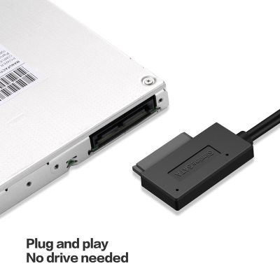 【YF】 USB to Sata II 7 6 13Pin Converter Cable for Laptop CD/DVD ROM Slimline Drive