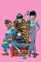 โปสเตอร์วง Gorillaz กอริลลาซ Music Poster รูปภาพ ของขวัญ ของสะสม แต่งบ้าน ของแต่งห้อง โปสเตอร์ขนาดใหญ่ โปสเตอร์แต่งห้อง โปสเตอร์ติดผนัง 77poster