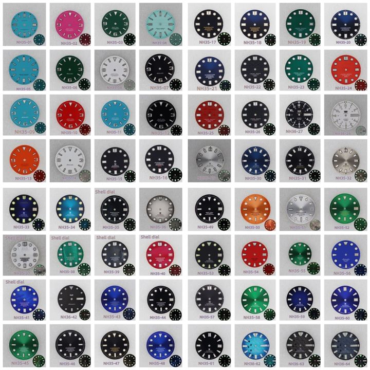 Parts SLOGO dial nh35 nh36a skx007 skx009 more styles case seiko movement  strong green luminous 