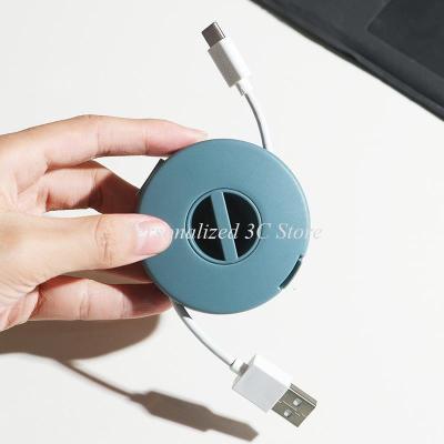 Round Wire Winder Box Portable Multifunctional Data Cable Storage Case Cable Container USB Charger Holder Wire Management Box