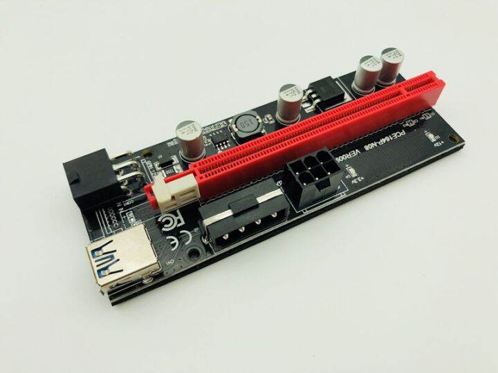 sell-well-huilopker-mall-pcie-riser-6pin-16x-อะแดปเตอร์2-leds-express-sata-สายไฟและสาย-usb-3-0ขนาด60ซม-สำหรับ-btc-miner-antminer-mining