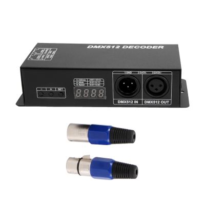 High Power Dmx LED Controller LED DMX 512 Decoder Dimmer Driver DC12V-24V for LED Rgb Strip or Lights (3 Channel)