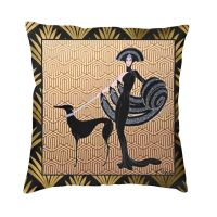 {fabric sofa}ปลอกหมอนอิง ArtErte Greyhound 55X55 Cm Whippet Sighthound Dog Throw Pillow CaseRoom Sofa Decoration