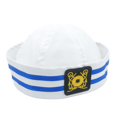 Adult Nautical Headwear Navy-themed Caps Boat Captain Hats Yachtsmans Caps Sailor Suit Hats
