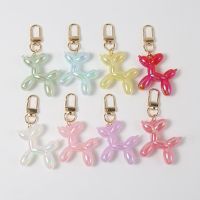 1pc Kawaii Cartoon Animal Balloon Dog Couple Keychains Key Ring For Women Men Colorful Cute Pet Bag Keychain Accessories Jewelry