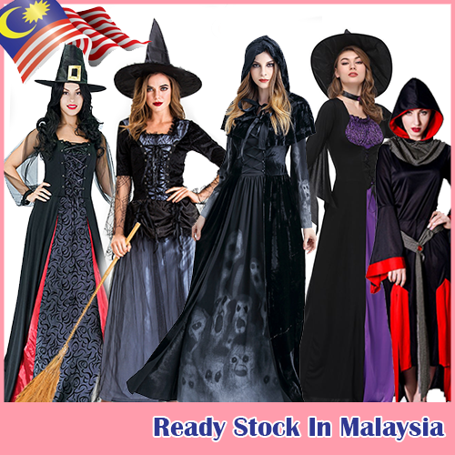 Women's Halloween Fancy Witch Clown Vampiress Dress Up Costume Cosplay ...