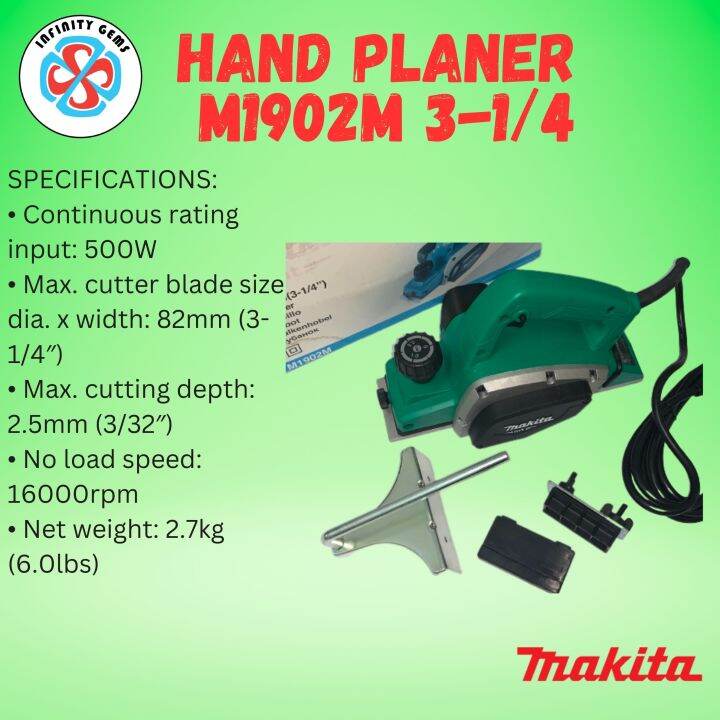 HAND PLANER M1902M 31/4 MAKITA Lazada PH