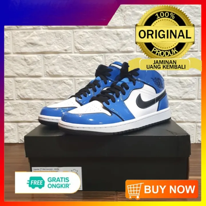 jordan 1 signal blue mid