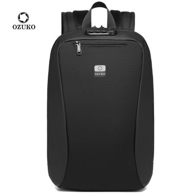 TOP☆OZUKO Waterproof Business Backpack Men Large Capacity Laptop Backpack Anti theft Cool Outdoor Travel Back pack