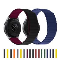 Silicone Magnetic Strap For Samsung Galaxy watch 3/4 Huawei watch 3 Pro/GT2 Adjustable sports watch wristbands For Amazfit GTR