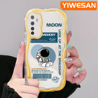 YIWESAN เคสสำหรับ Realme 6 Pro 6S Narzo,เคสอวกาศนักบินอวกาศลวดลายสวยงามมีสไตล์สีสันสดใสขอบคลื่นเนื้อครีมเคสป้องกันแบบนิ่มเคสโทรศัพท์โปร่งใสกันกระแทกเคสซิลิโคนใส