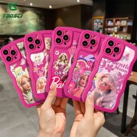 แฟชั่นสีชมพูลายเจ้าหญิงบาร์บี้ Cewek Seksi ขอบเป็นคลื่นเคสสำหรับ Apple iPhone ด้านหลังแบบนิ่ม HP เคสใส่โทรศัพท์14 Pro Max iPhone 14 Plus iPhone 13 Pro Max 13 Mini 12 Pro Max 12 Mini 11 Pro Max XR 7 Plus 8 Plus 6บวก6S บวก